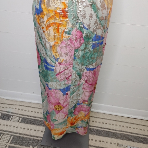 Marciano Vibrant Floral Midi Dress - Pink and Green - Picture 7 of 12